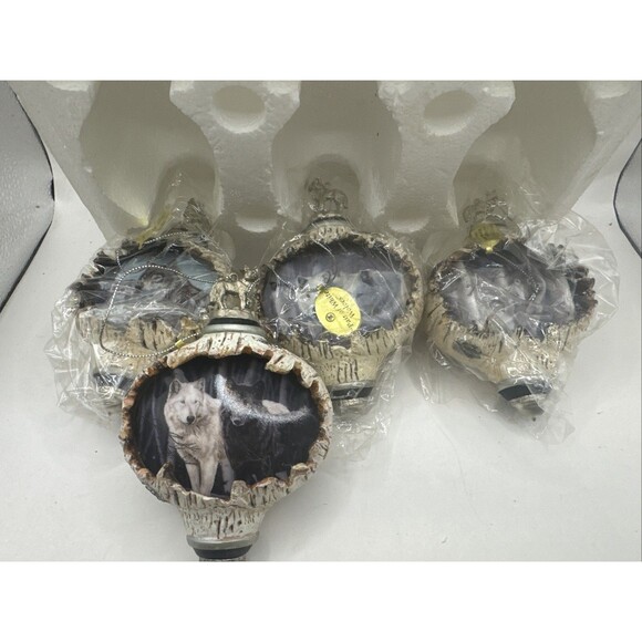 Bradford Exchange Other - Bradford Editions, Spirits Of The Forest, Wolf Ornaments Set Lot of 4 2001
